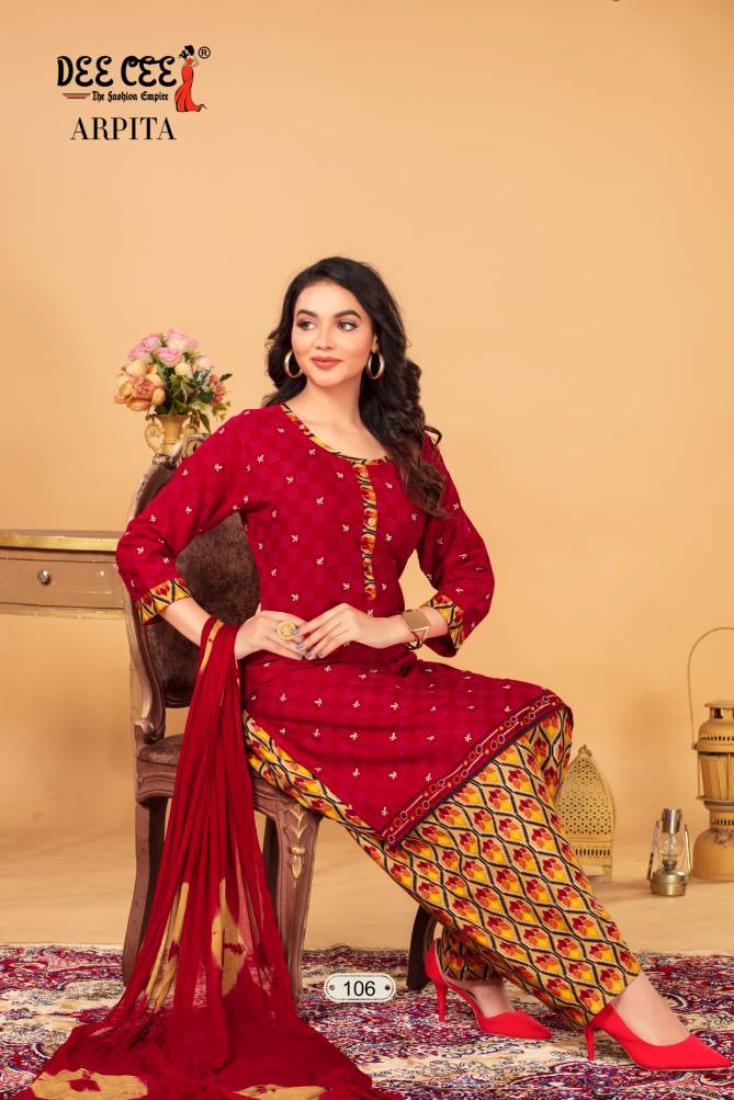 Arpita By Deecee Rayon Printed Patiyala Readymade Suits Wholesale Price In Surat